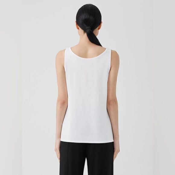 Eileen fisher Stretch Jersey Knit Scoop Neck Tank - Picture 2 of 6
